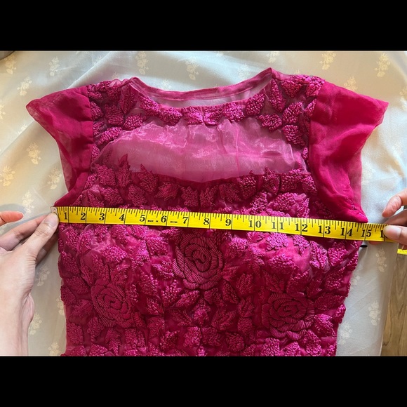 Fuchsia Maxi Embroidered Dress - Picture 9 of 10